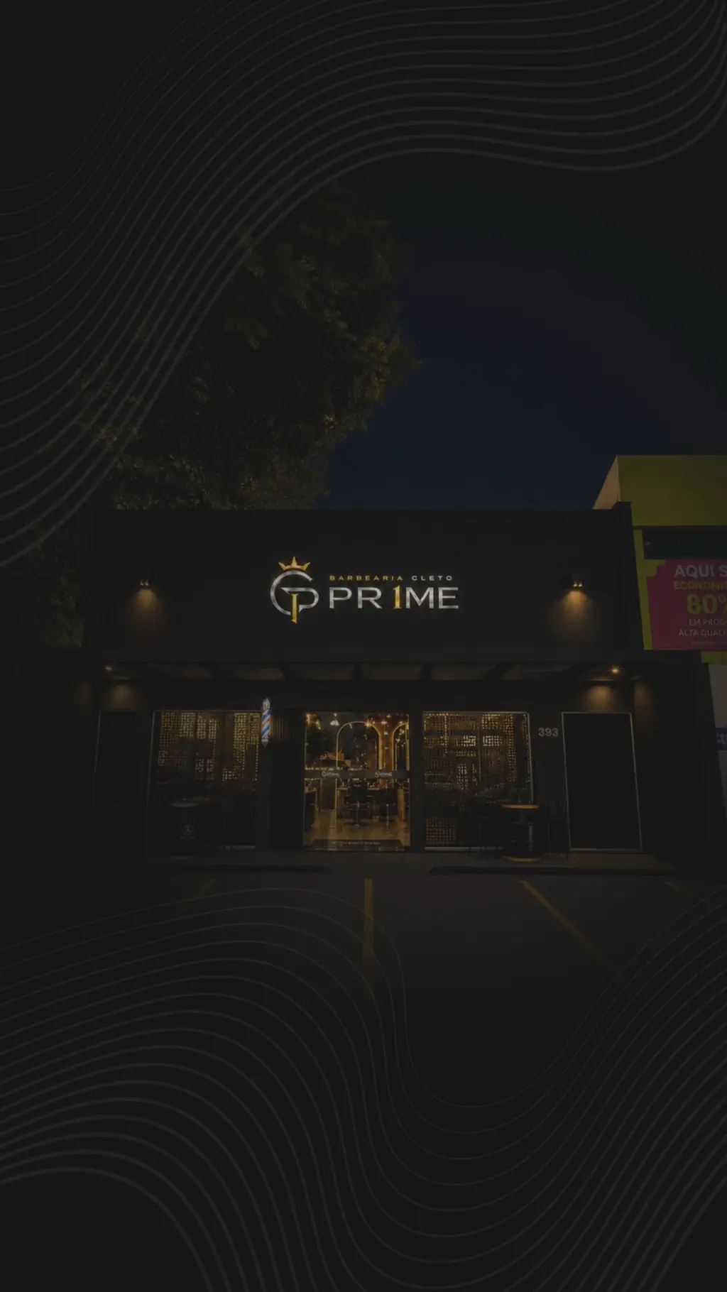 Fachada da Barbearia Cleto Prime